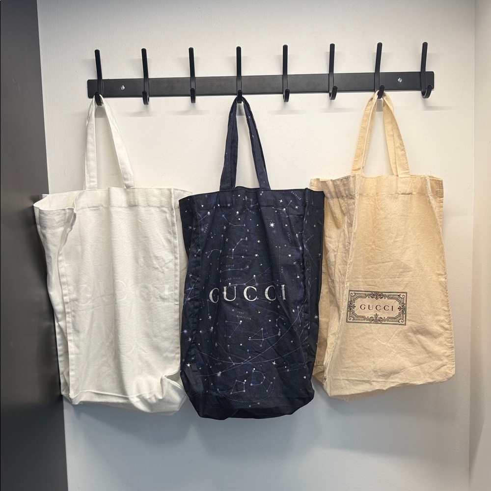 Gucci Canvas Tote Trio - small shopping bags